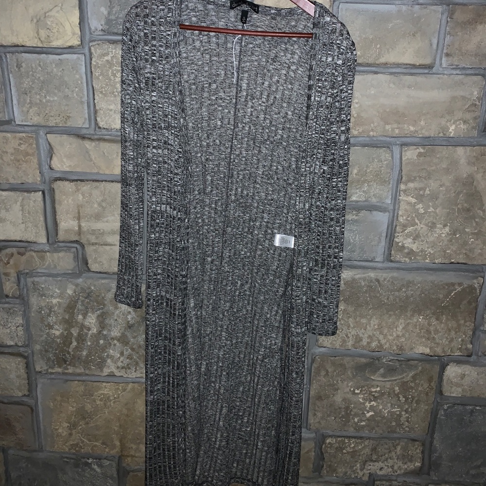 DEREK HEART LONG GREY CARDIGAN